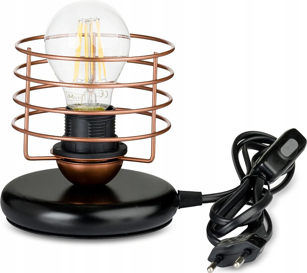 Éjjeli lámpa Loft asztali lámpa led E27 vezeték