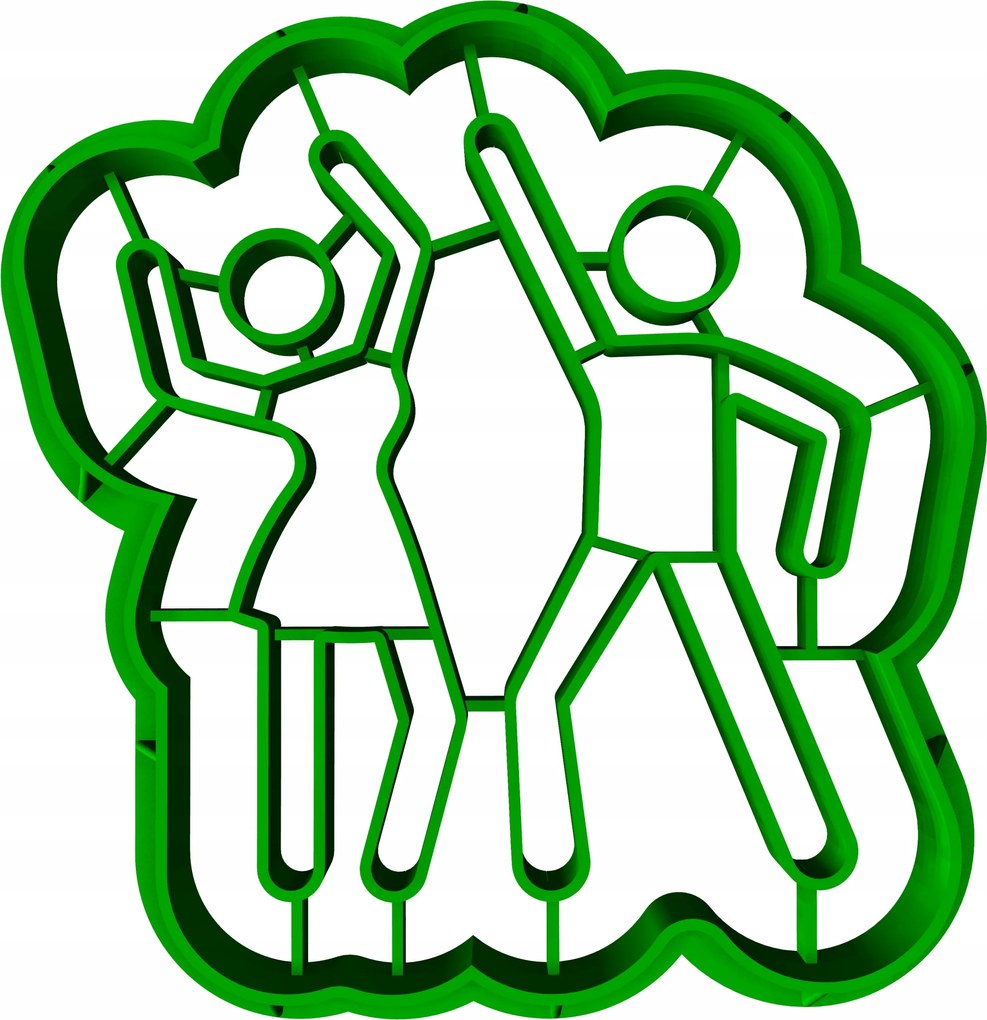 Foremka Lyukasztó Sütemény- és Mézeskalácsvágó Szilveszter Tánc 8cm