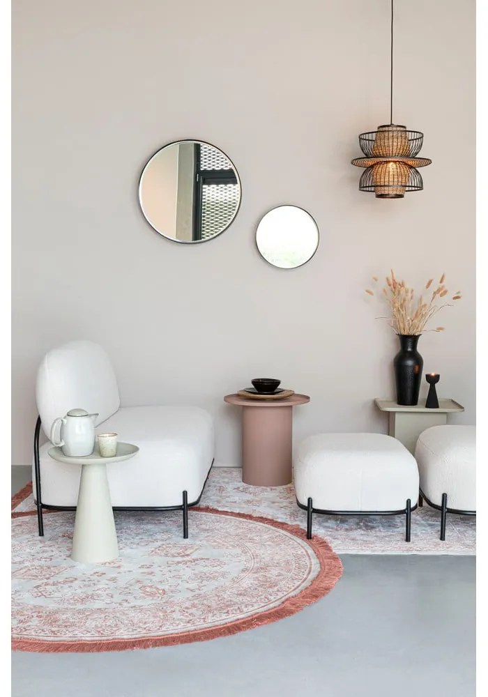 Krémszínű buklé kanapé 125 cm Polly – White Label