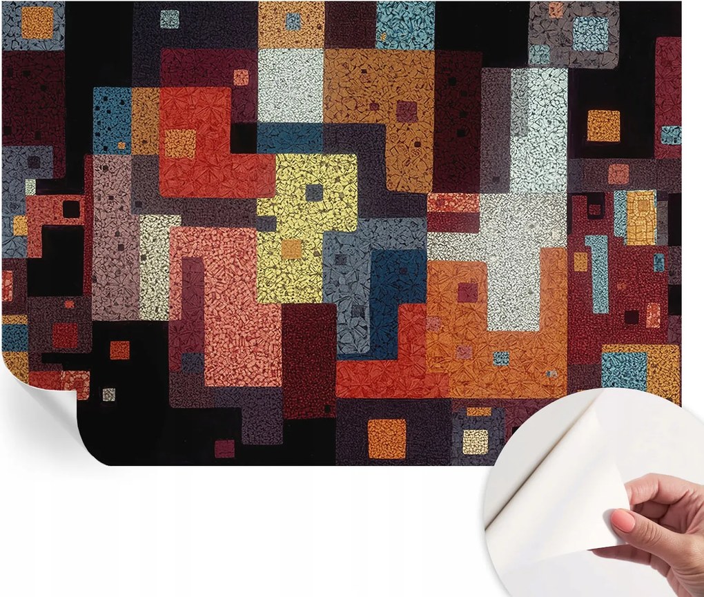 Design fali fotótapéta öntapadós Színes formák 152x104 cm