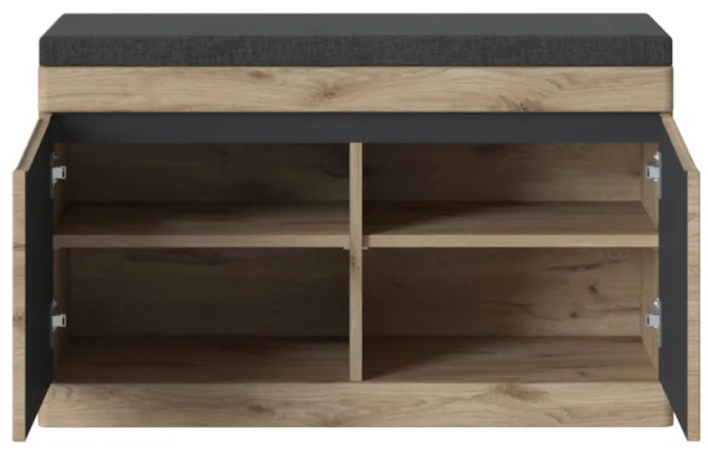 WISTO cipőtartó szekrény, 86x49x39,9, dub tölgy/antracit