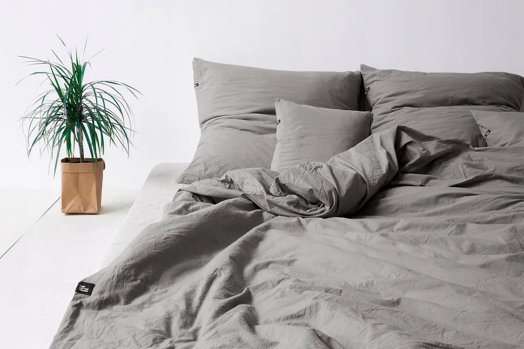 Gumis lepedő pamut 200x200 Sötétszürke