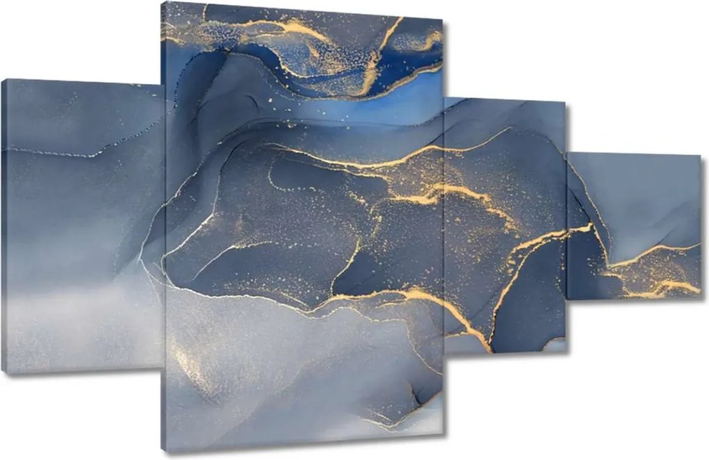 Vászonkép 130x80 Kék márvány