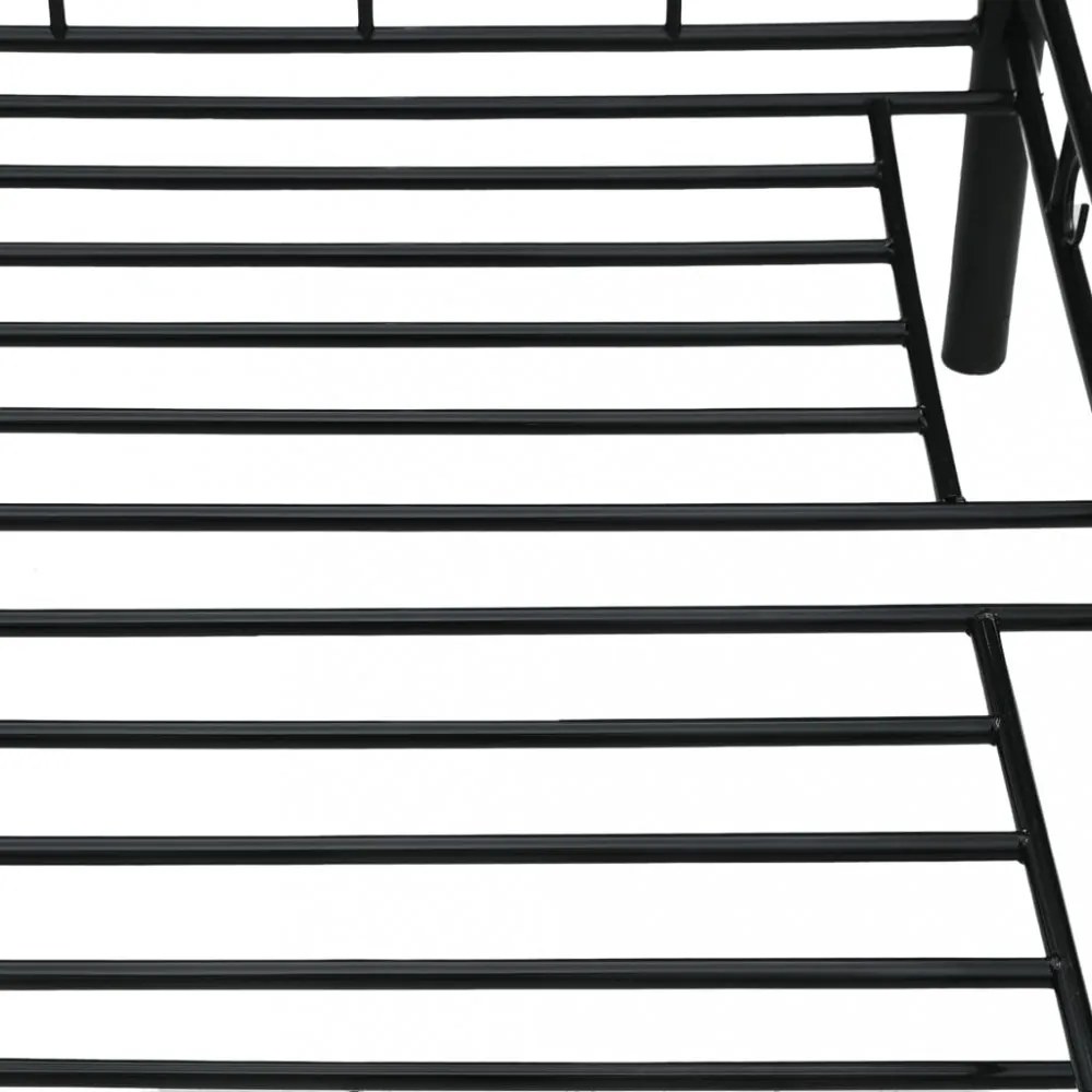 fekete fém kanapéágy-keret 90 x 200 cm