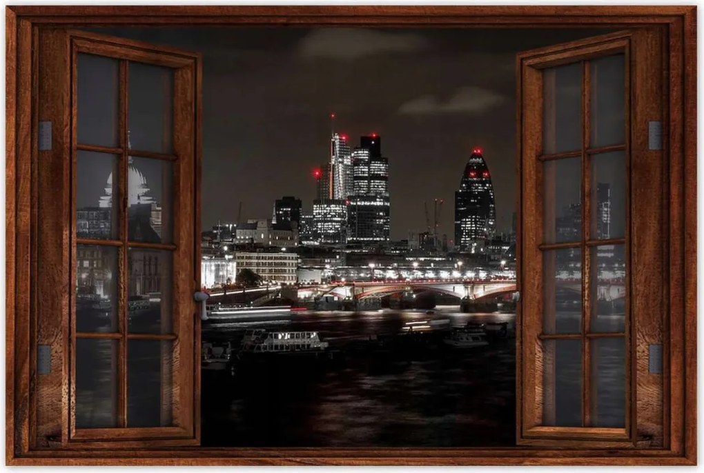 Poszterek 60x40 Éjszakai kilátás Londonból