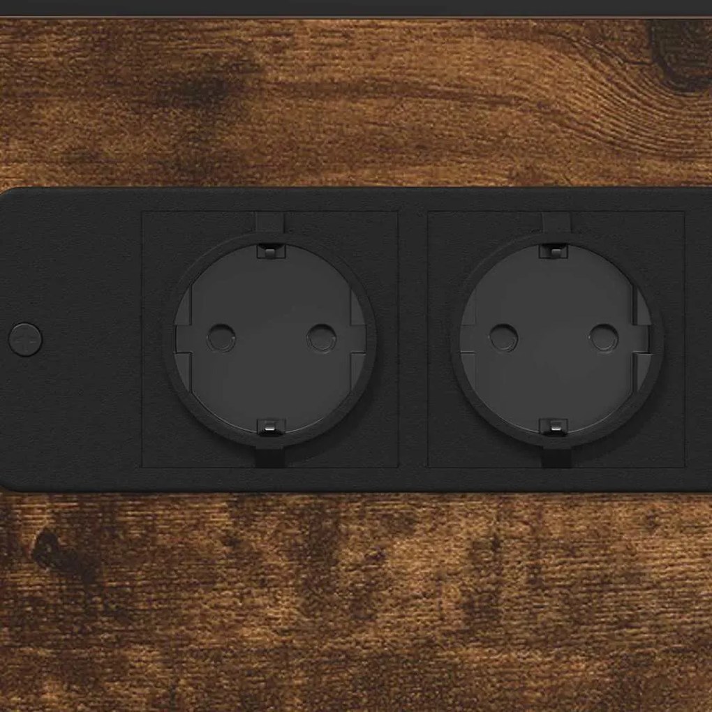 Éjjeli asztal Füstölt tölgy Faanyag