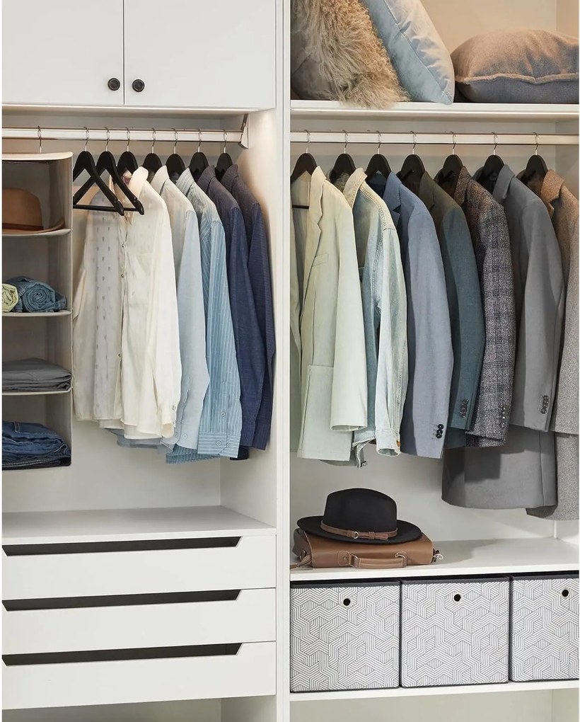 Csúszásmentes ruhaakasztók, vállfák nadrágartóval 20 db fekete