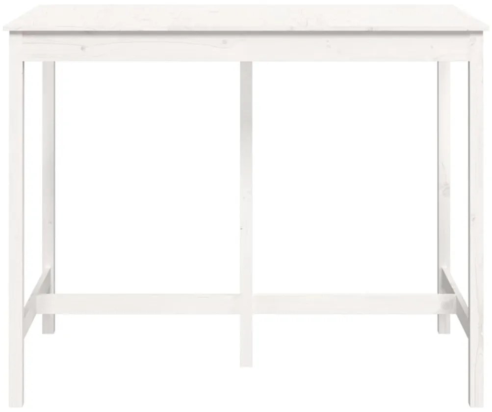 Fehér tömör fenyőfa bárasztal 140 x 80 x 110 cm