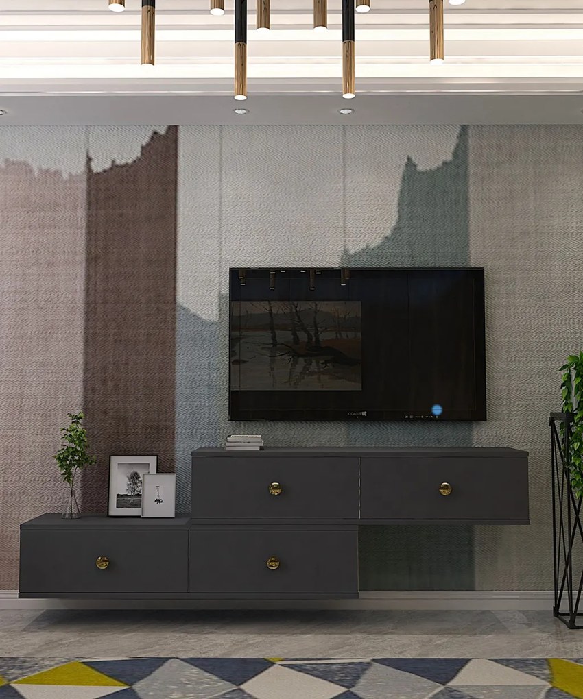 Zuzu TV-állvány, antracit, 120 cm