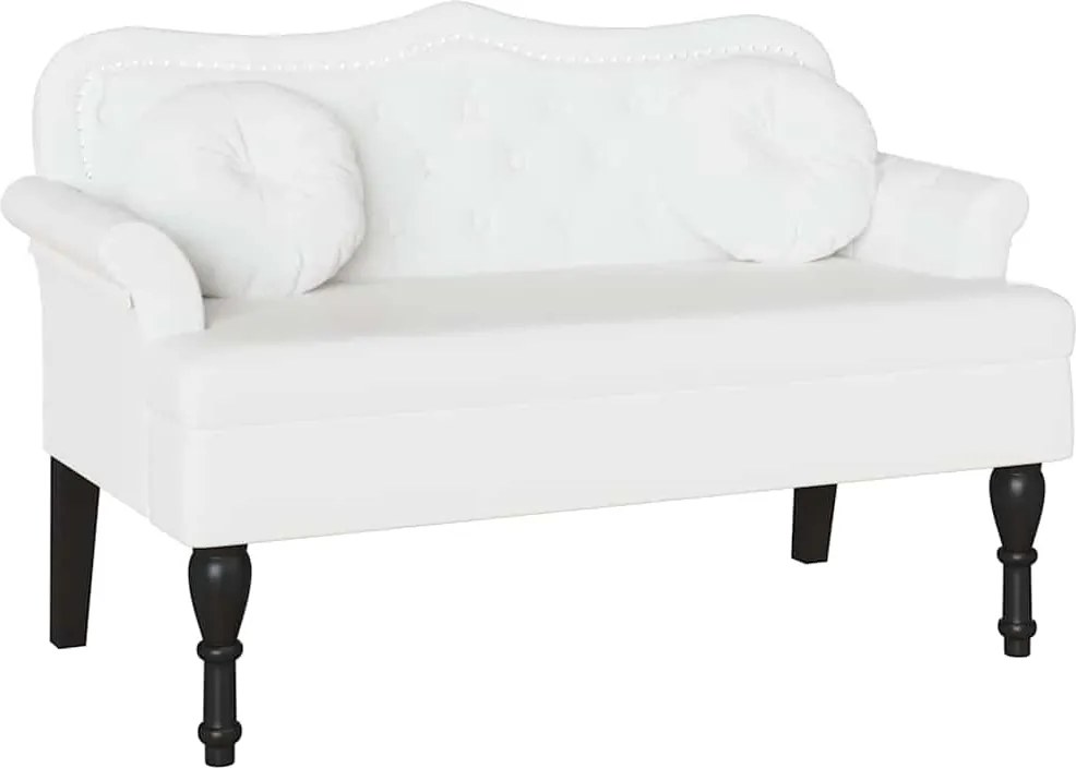vidaXL Chesterfield Pad párnával Fehér 120,5 x 65 x 75 cm Műbőr
