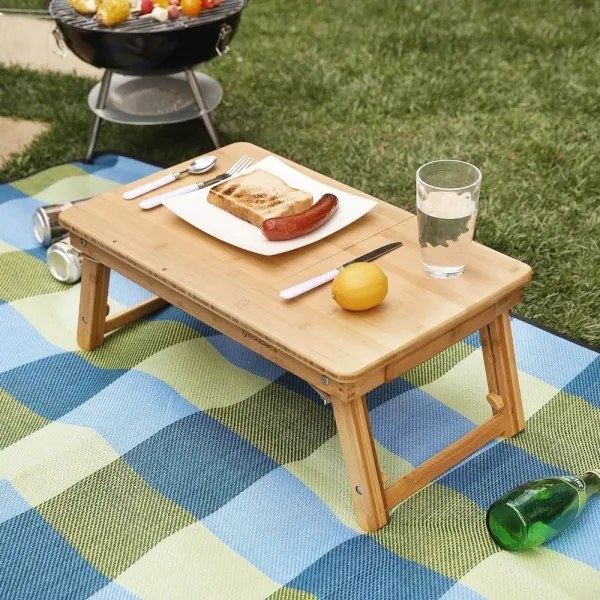 Állítható, ágyra helyezhető laptopasztal LAT, barna