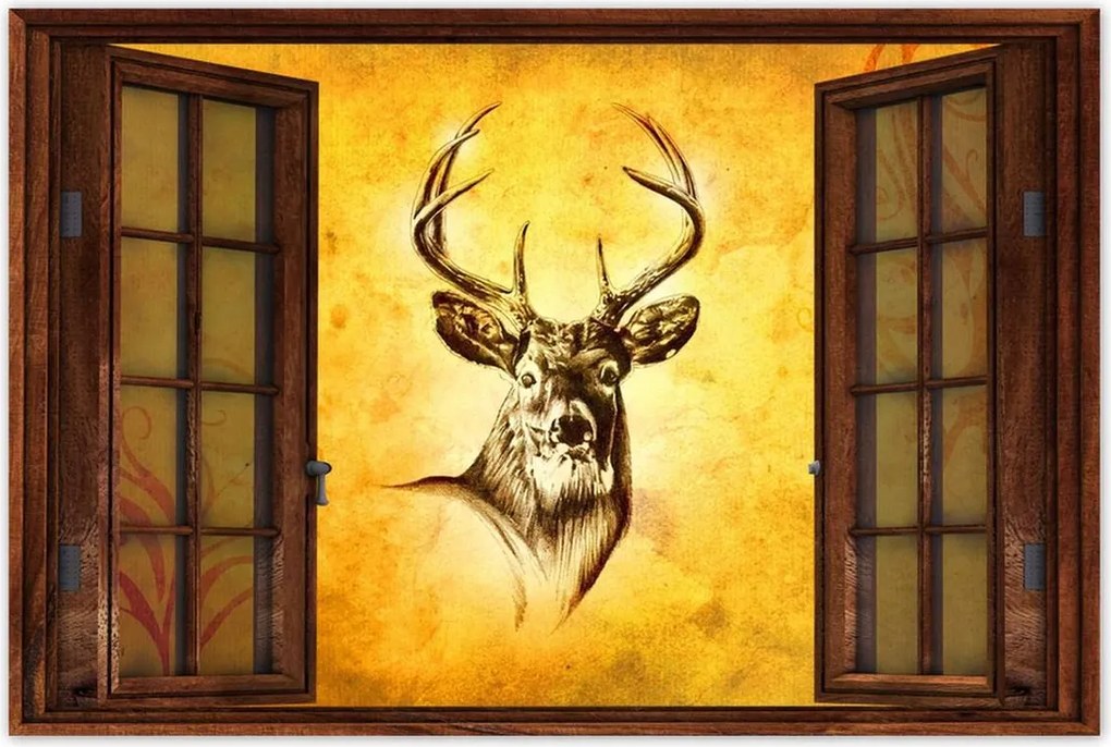 Poszter 60x40 Szarvasfej szarvakkal