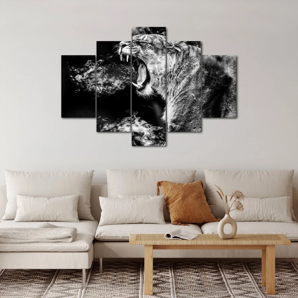 Kép - nőstény oroszlán portré (150x105 cm)