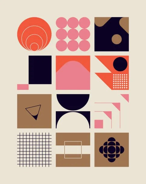 Illusztráció Scandinavian Artwork Vector Pattern Design, Normform