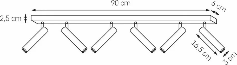 Kaspa ROLL 6 50924602 Spotlámpa 6x4,2W/LED 3000K 719lm IP20