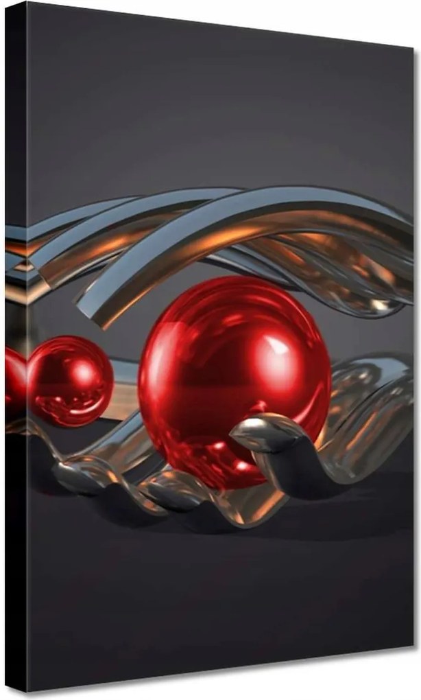 Vászonkép 20x30 Piros gömbök a kézben