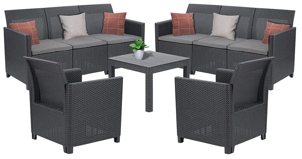 Claire VI 8 személyes kerti bútor garnitúra orlando asztallal