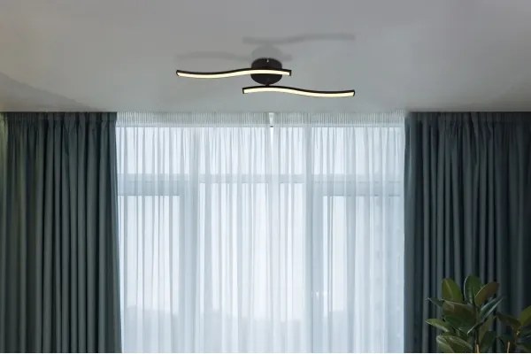 Globo 67178S - LED Felületre szerelhető csillár TYLER LED/12W/230V fekete