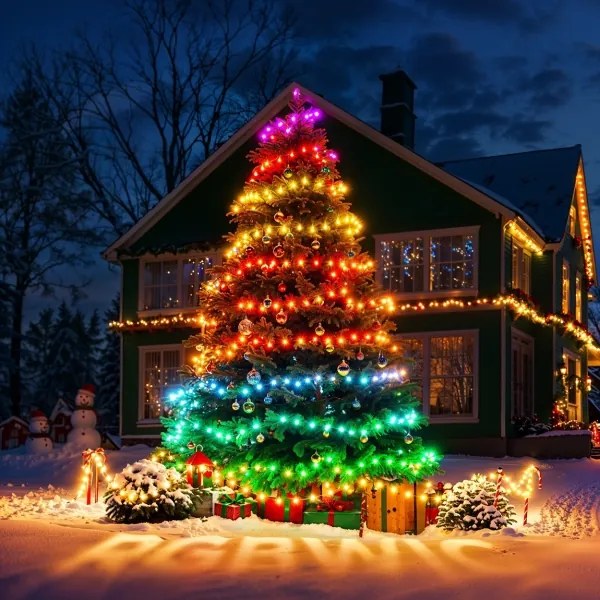 Govee - LED RGBICW kültéri karácsonyi lánc 2700-6500K 20m Wi-Fi Matter IP66