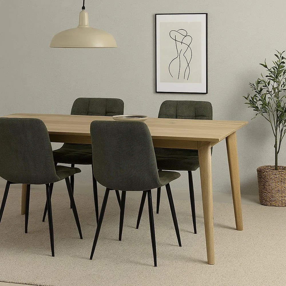 Zöld kárpitozott étkezőszék szett 2 db-os Moseby – Bonami Essentials