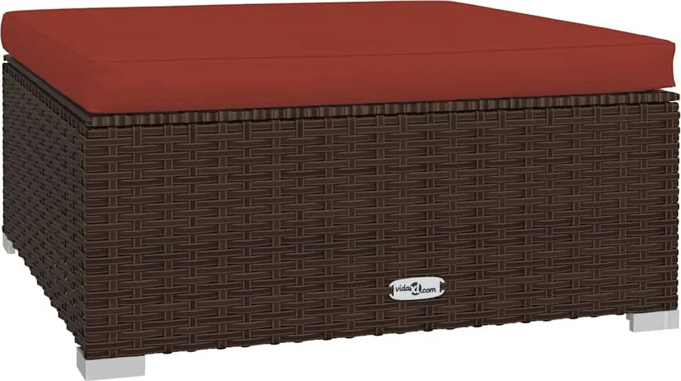5 részes barna polyrattan kerti ülőgarnitúra párnákkal