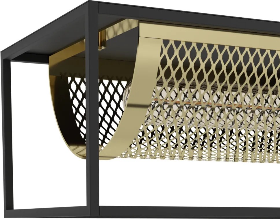 EGLO 43788 NOHALES Modern Led Függesztett Lámpa Fekete, Sárgaréz E27 IP20