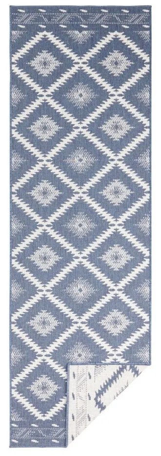 Malibu kék-krémszínű kültéri szőnyeg, 80 x 250 cm - NORTHRUGS