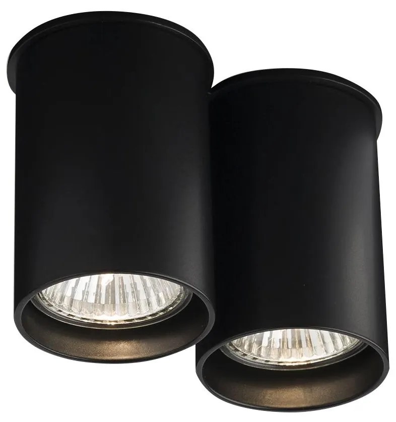 Shilo 1112 - Mennyezeti lámpa ARIDA 2xGU10/15W/230V 9 cm fekete