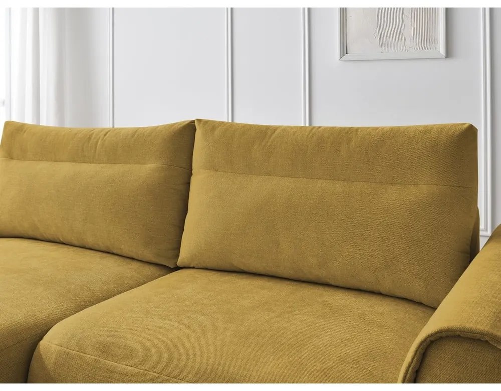 Okkersárga sarokkanapé Aden – Bobochic Paris