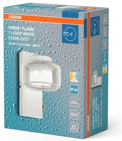 Osram - LED fürdőszobai fali lámpa ORBIS FLAME LED/5,5W/230V IP44 fehér