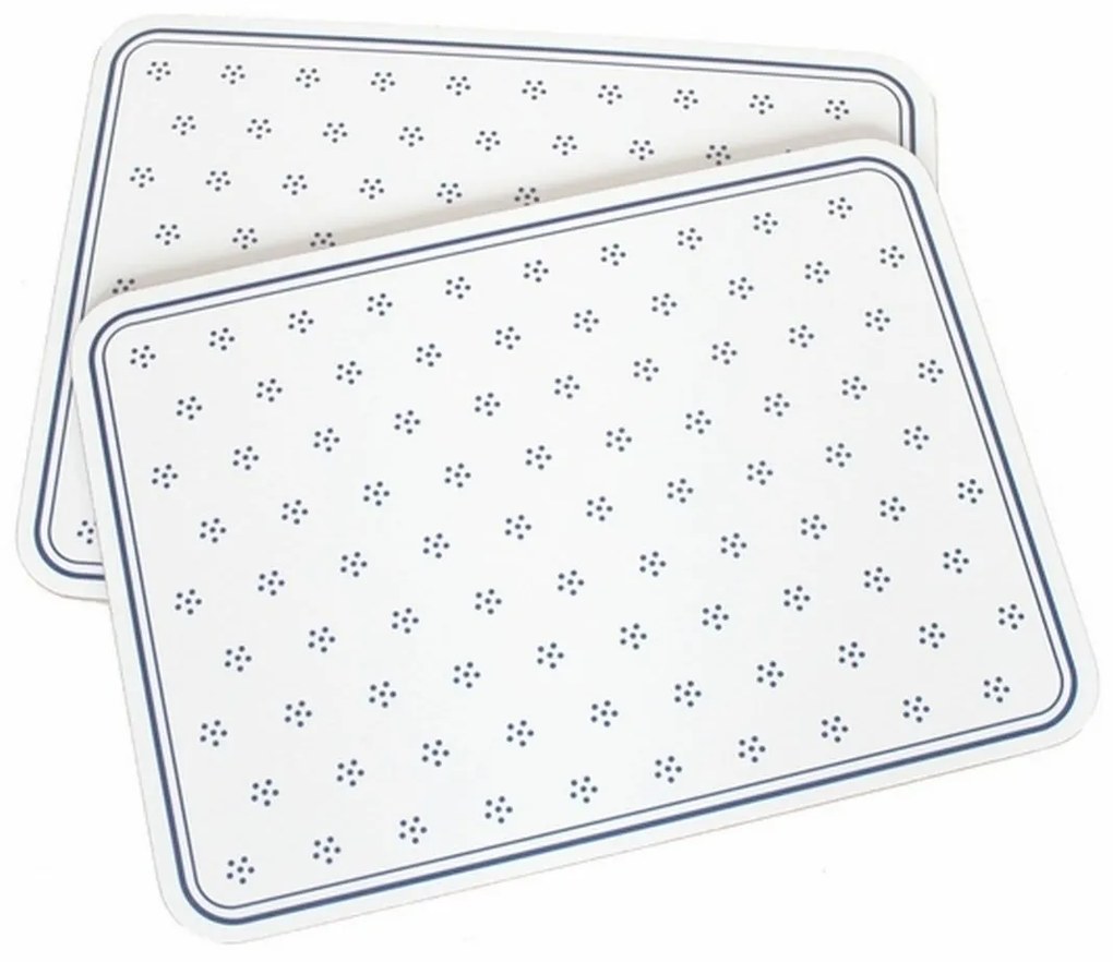 Virágok parafa alátét fehér, 29 x 21 cm, 2 db-osszett