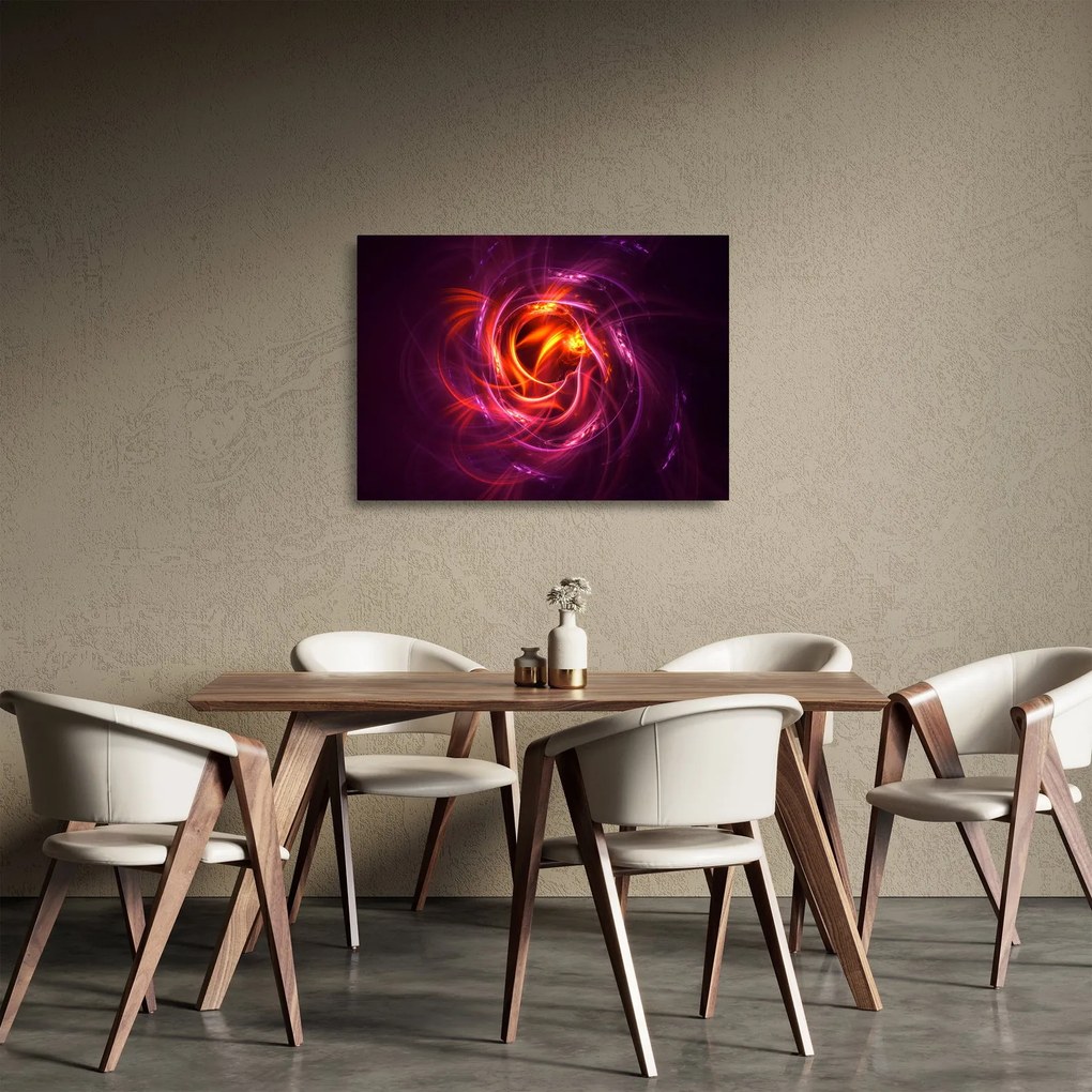 Ragyogó modern absztrakció képe (üvegen) (70x50 cm)