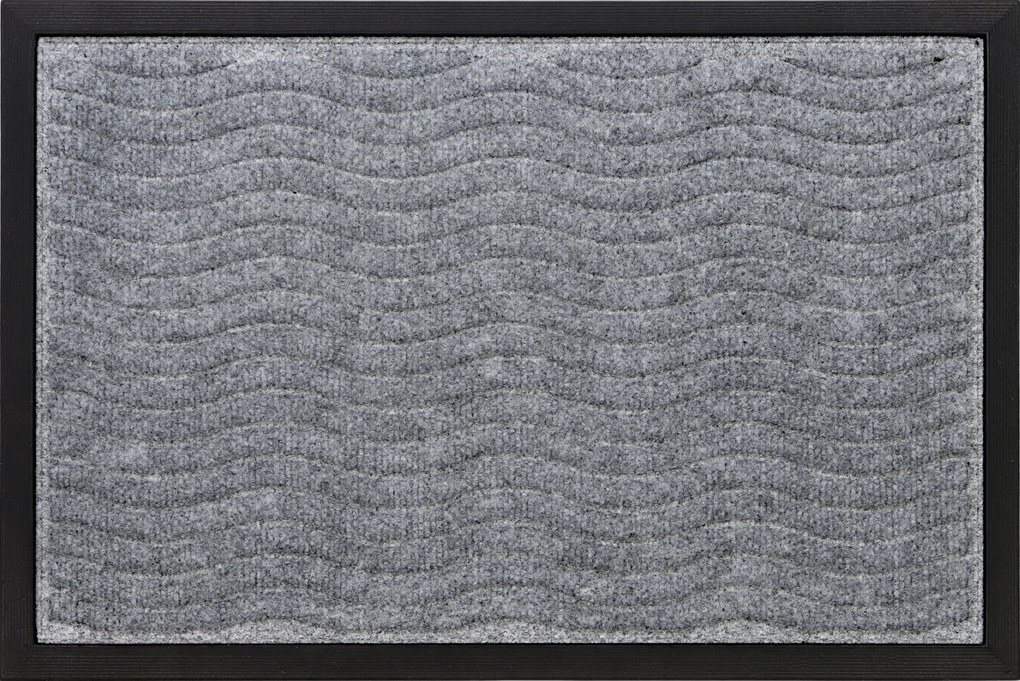 Lábtörlő Ajtó Alá 45x75 Külső Gumi Belső Szürke 3D Bejárat