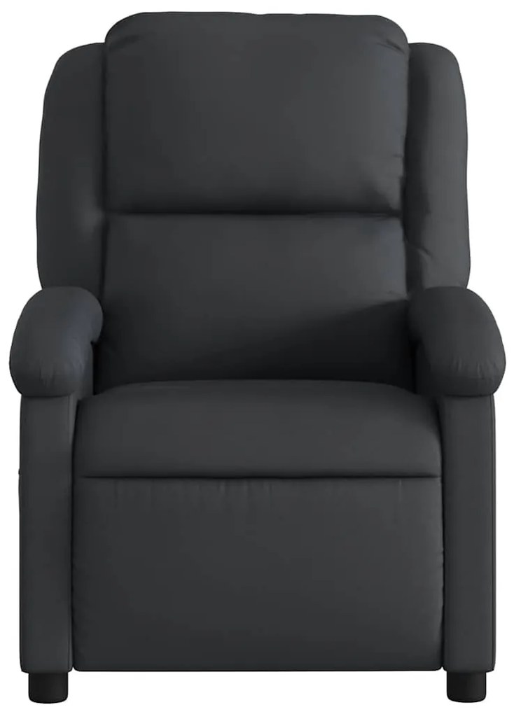 fekete, valódi bőr relaxfotel