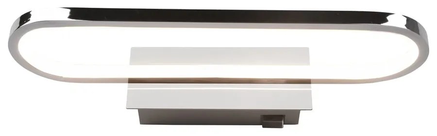 Fényes ezüstszínű LED fali lámpa (hosszúság 40 cm) Gianni – Trio