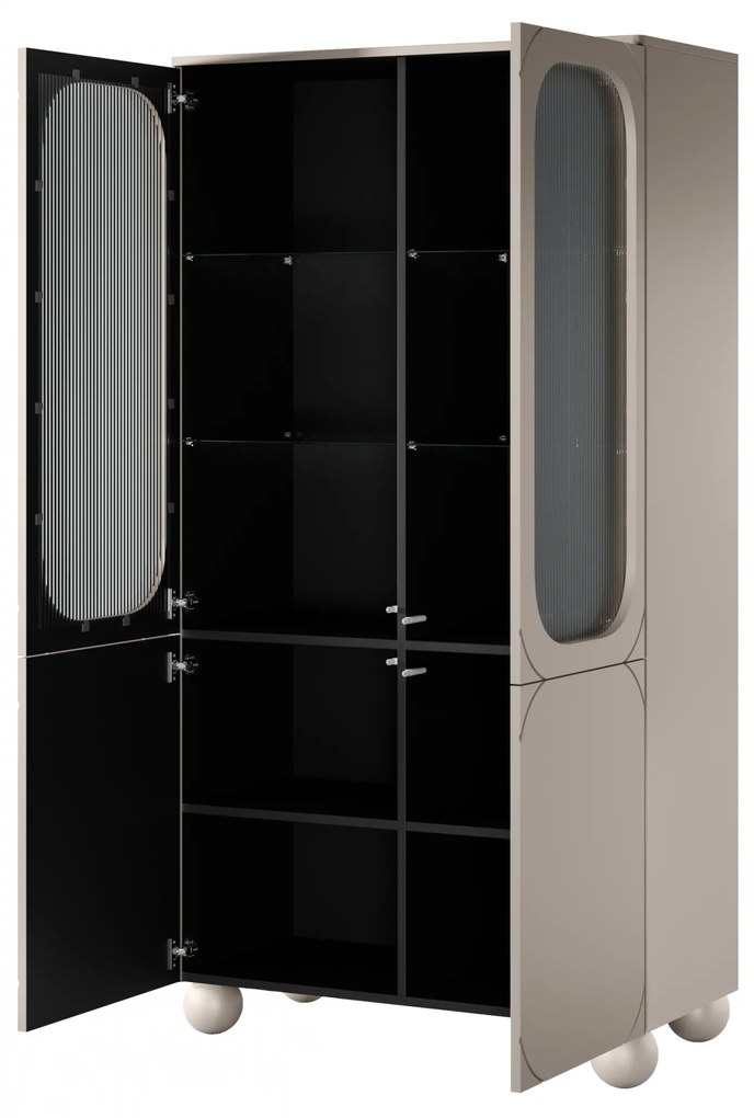 Sonatia II kétajtós vitrin 100 cm - kasmír