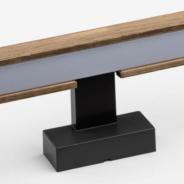 Brilagi-LED Fürdőszobai tükörmegvilágítás WOODY MIRROR LED/15W/230V IP44 tölgy/fekete