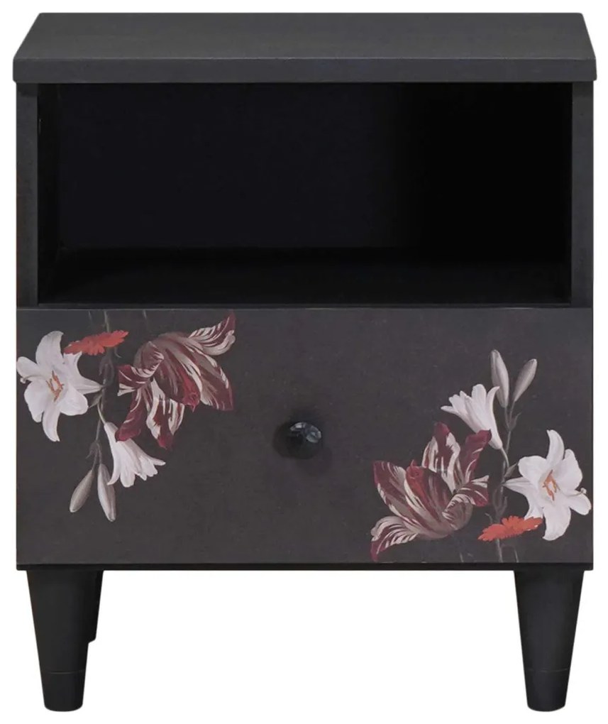 vidaXL Éjjeli asztal fiókkal Barna 40 x 33 x 46 cm Tömör Mangófát