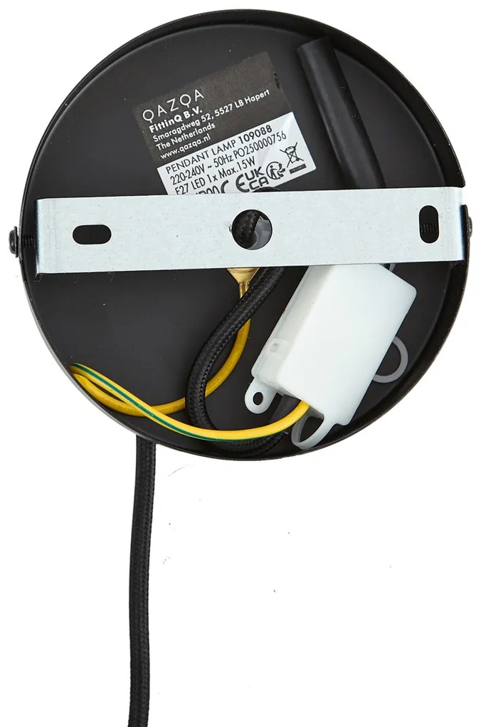 Fekete függőlámpa füstszínű és borostyánszínű üveggel, téglalap alakú, 8-lámpás - Monaco