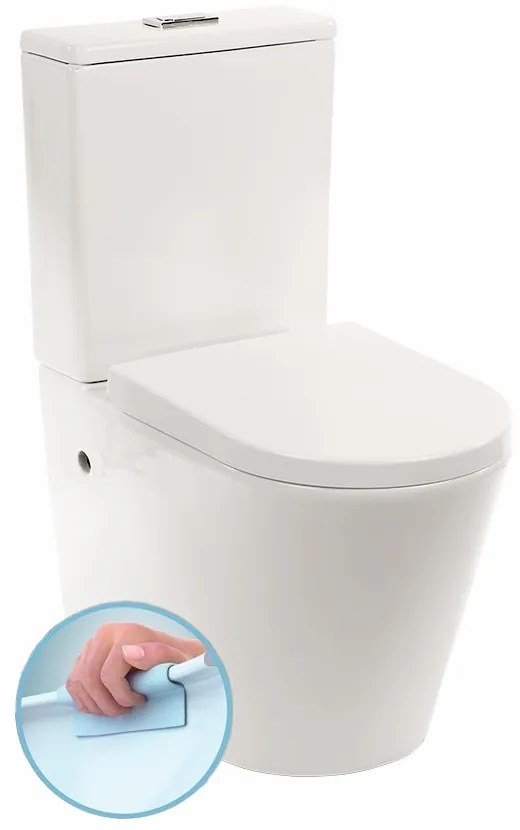 Paulo rimless WC kombi alsó/hátsó kifolyással soft close ülőkével