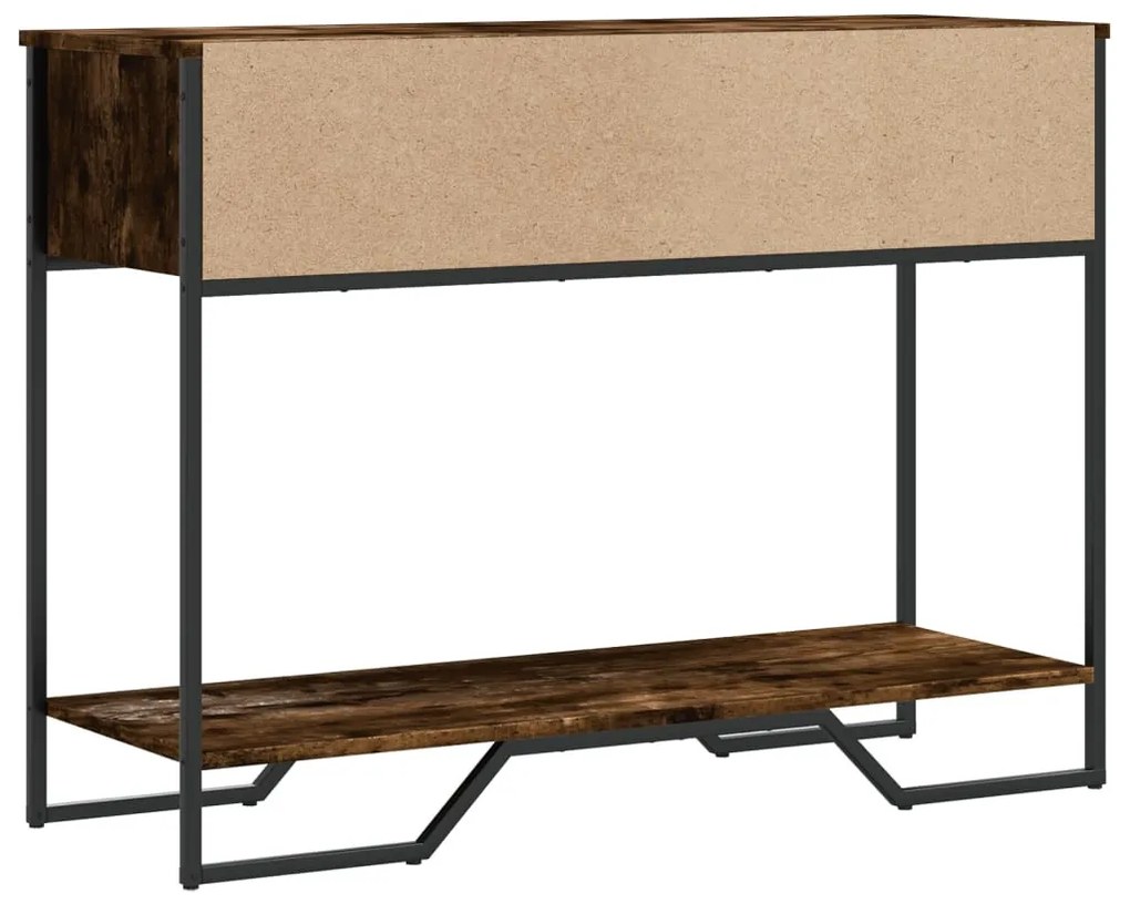 füstös tölgy színű szerelt fa tálalóasztal 100x35x74,5 cm