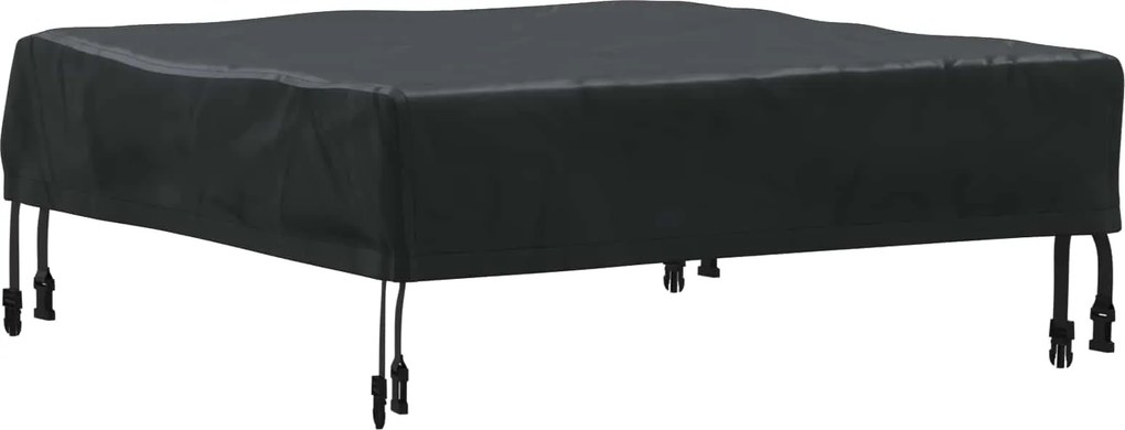 vidaXL Asztal Fedő Egyszínű Fekete 62 x 62 x 15 cm szövet