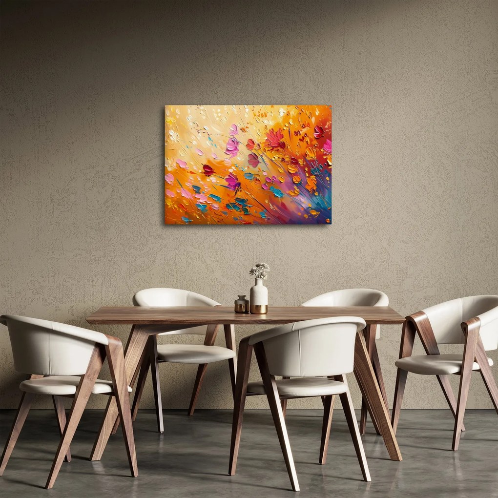 Kép - Színes virágok festése (70x50 cm)