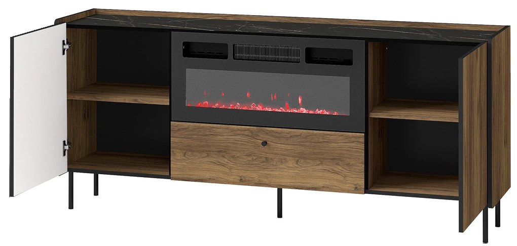 TV asztal Phelan P16 (warmia dió + fekete). 1062546