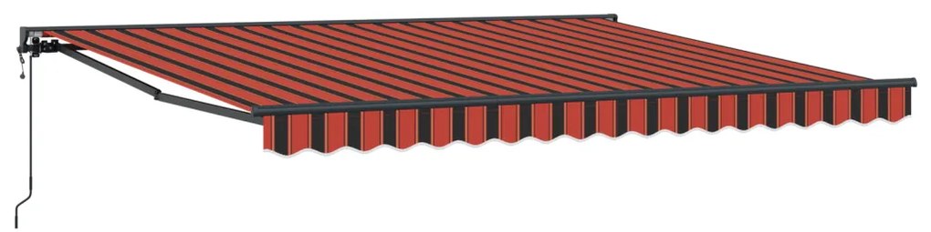 Behúzható napellenző sárga és narancssárga 400 × 350 cm szövet