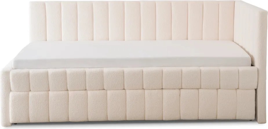 VILLEMO 90x200 krém bouclé ágy