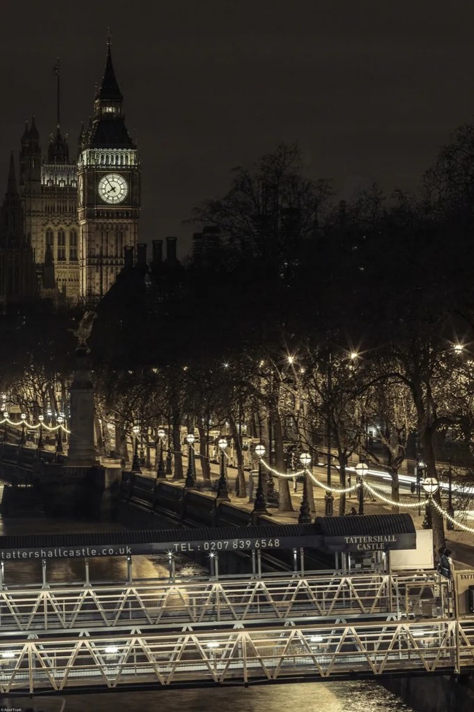 Poszter 40x60cm Esti kilátás a Big Benre, Assaf Frank