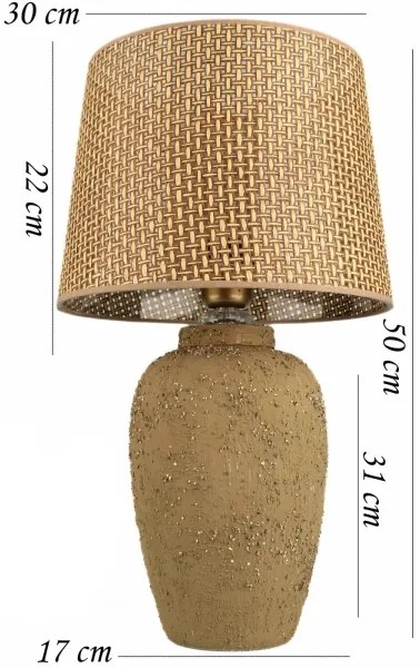 Asztali lámpa RAMZES 1xE27/40W/230V barna