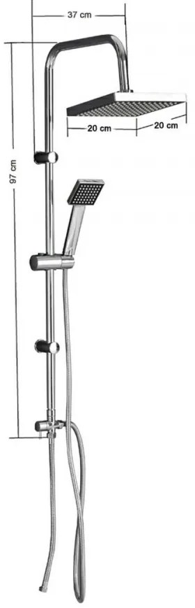 Olca zuhanyszett csaptelep nélkül