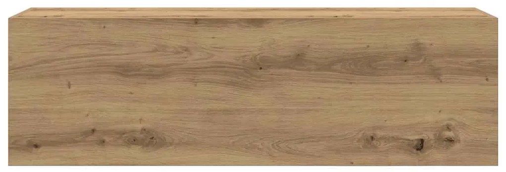 kézműves tölgy szerelt fa fali fürdőszobaszekrény 100x25x30 cm